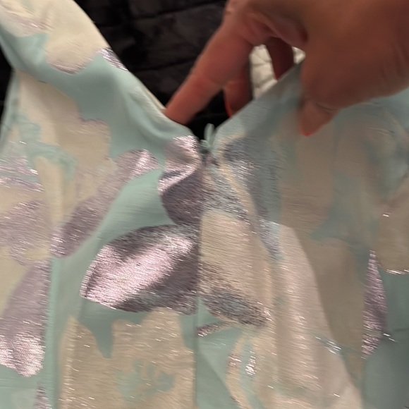 New: Adrianna Papell Embroidered Tulle Maxi Dress - Picture 7 of 7